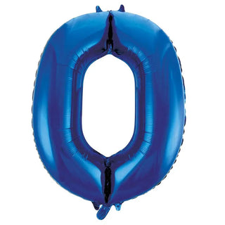 Party Chioce | Royal blue foil balloon number 0 | Blue Party Supplies NZ