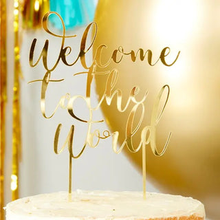 Ready To Pop Welcome to the World Cake Topper