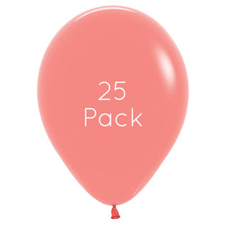 Coral Balloons | Latex Balloons | 25 Pack of Balloons 