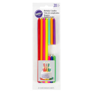 Wilton | Rainbow Tall and Short Candles | Rainbow Party Supplies NZ