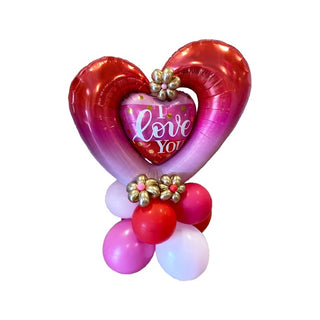 Valentine's Day Double Heart Balloon Sculpture | Valentine's Day Gits NZ