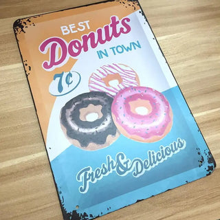 Vintage Donut Wall Sign