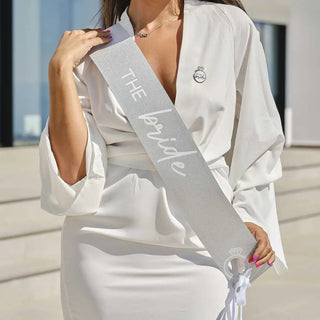 Ginger Ray | Silver The Bride Hen Party Sash | Hen Party Supplies NZ