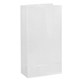 Unique | large white treat bag 26cm x 14 pack of 12 | Frozen party supplies