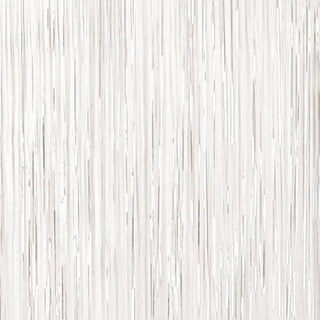 White Foil Slit Curtain | White Party Supplies NZ