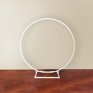 White Round Hoop Frame Backdrop Hire
