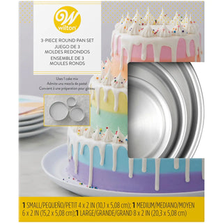Millys Merchants Limited | Wilton Round Cake Pans - Set of 3 | Cake Tins