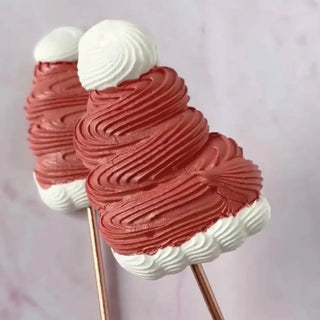 How to Make Santa Hat Meringue Pops