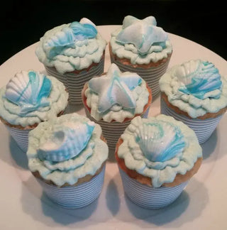 Chocolate sea shell cupcakes