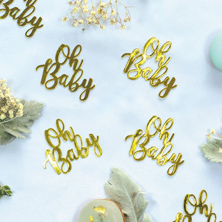 Gold Jumbo Confetti - Oh Baby