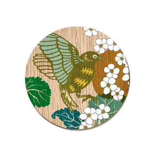 Wolfkamp & Stone | Screenprint Tauhou Waxeye Coaster | Gifts NZ