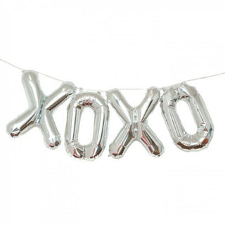 Silver Foil Balloon Bunting - XOXO