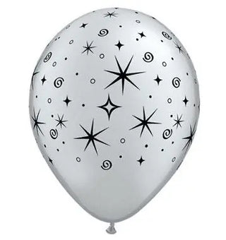 Silver Sparkles & Swirls Balloon