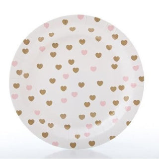 Sweetheart Pink & Gold Plates Dinner | Sweetheart Plates Dinner | Pink & Gold Plates Dinner | NZ Party Supplies | 