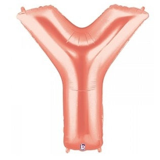 Betallic | Giant Rose Gold Letter Foil Balloon - Y