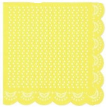 Lemon Yellow Doily Napkins Beverage | Lemon  Doily Napkins Beverage | Yellow Doily Napkins Beverage | Doily Napkins Beverage | NZ Party Supplies |