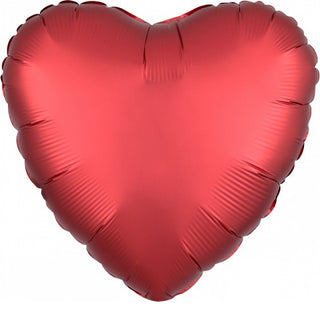 Satin Luxe Red Heart Foil Balloon | Love Balloons NZ