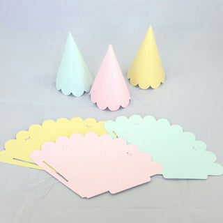 Mini Glitter Party Hats | Pastel Glitter Party Hats | Party Hats | NZ Party Supplies |