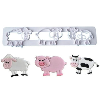 Farm Animals Fondant Cutter