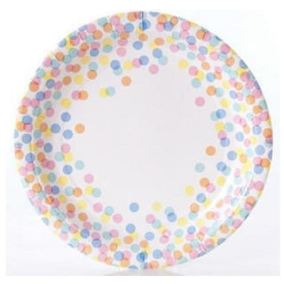 Pastel Confetti Plates | Confetti Plates | Pastel Plates | NZ Party Supplies |  