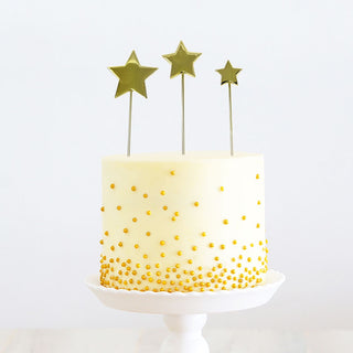 Gold Stars Cake Topper
