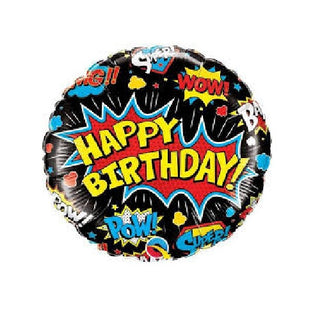 Black Super Hero Foil Balloon