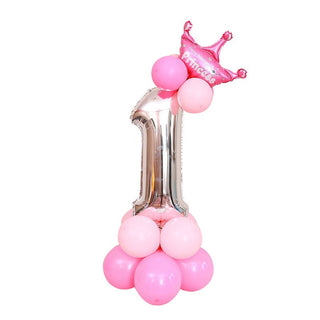 Pink Princess Number 1 Balloon Sculpture Kit | 1st Birthday Party Supplies NZ