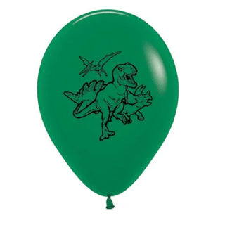 Forest Green Dinosaur Balloons - Pack of 6