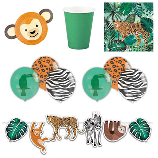 Jungle Animal Party Essentials for 8 - SAVE 10%