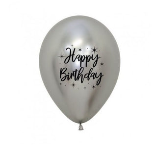 Silver Happy Birthday Balloons | Happy Birthday Party Supplies NZ