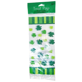St Patrick's Day Shamrock Cello Bags - 20 Pkt