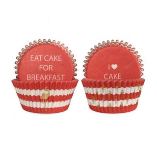 Flamingo Stripe Cupcake Cases - 50 Pkt
