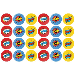 Superhero Sounds Edible Icing Cupcake Images | Superhero Party Supplies NZ