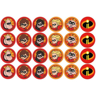 The Incredibles Edible Icing Cupcake Images | The Incredibles Party Supplies NZ