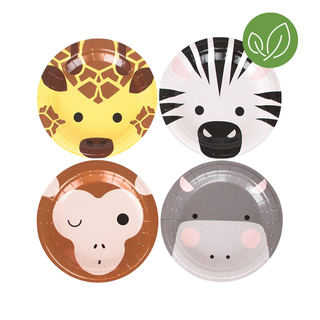 Mini Safari Animal Plates | Baby Jungle animal party NZ