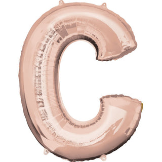 Anagram | Rose Gold Jumbo Letter C Foil Balloon | Rose Gold Party Supplies NZ