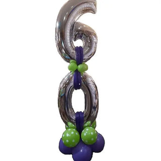 Number Birthday Balloon Tower