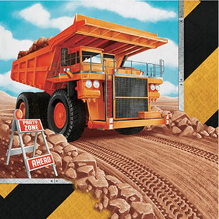 Big Dig Construction Napkins - Lunch 16 Pkt