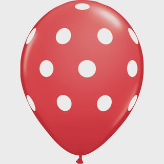 Sempertex | Red Polka Dot Balloon - 12 Pkt | Minnie Mouse Party Supplies NZ