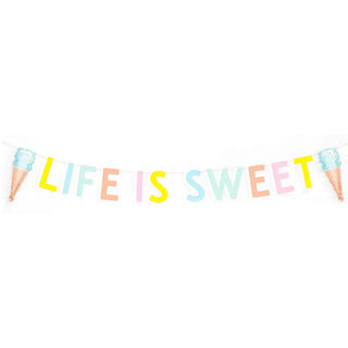 Life is Sweet Pastel Ice Cream Banner