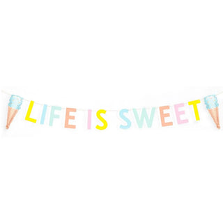 Life is Sweet Pastel Ice Cream Banner