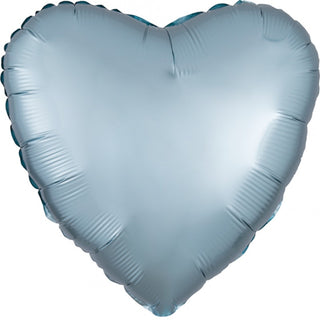 Satin Luxe Blue Heart Foil Balloon | Love Balloons NZ