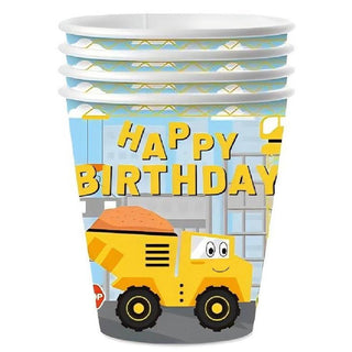 Construction Dump Truck Cups | Construction Party Supplies NZ