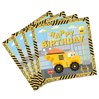 Construction Dump Truck Napkins | Construction Party Supplies NZ
