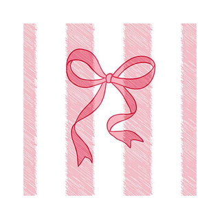 Pink Bow Napkins - Lunch 20 Pkt