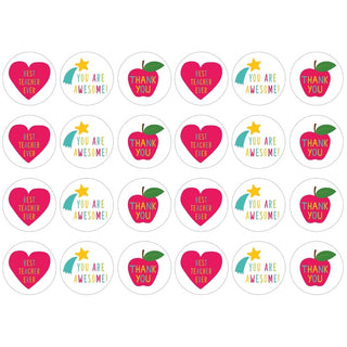 Thank You Teacher Edible Icing Cupcake Images