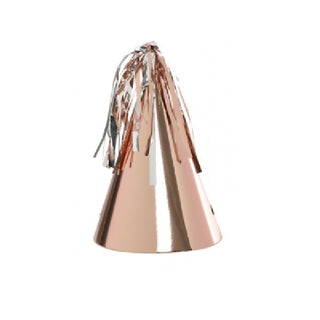 Five Star Metallic Rose Gold Party Hats - 10 Pkt