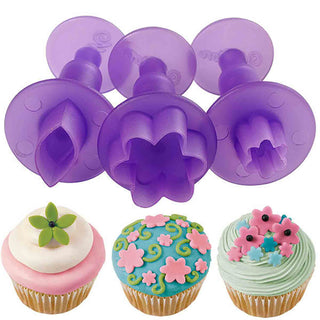 Wilton Blossoms & Leaf Mini Fondant Plunger Cutter Set