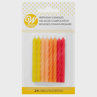 Wilton | Red, Orange and Yellow Candle Set | Firetruck Party Supplies NZ