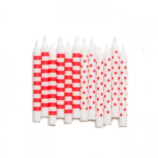 Red Dots & Stripes Candles